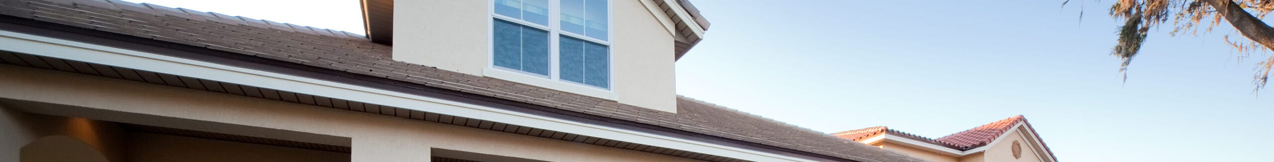 roof and gutters of a home