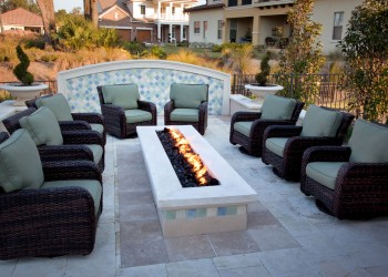Wide angle of an outdoor seating area