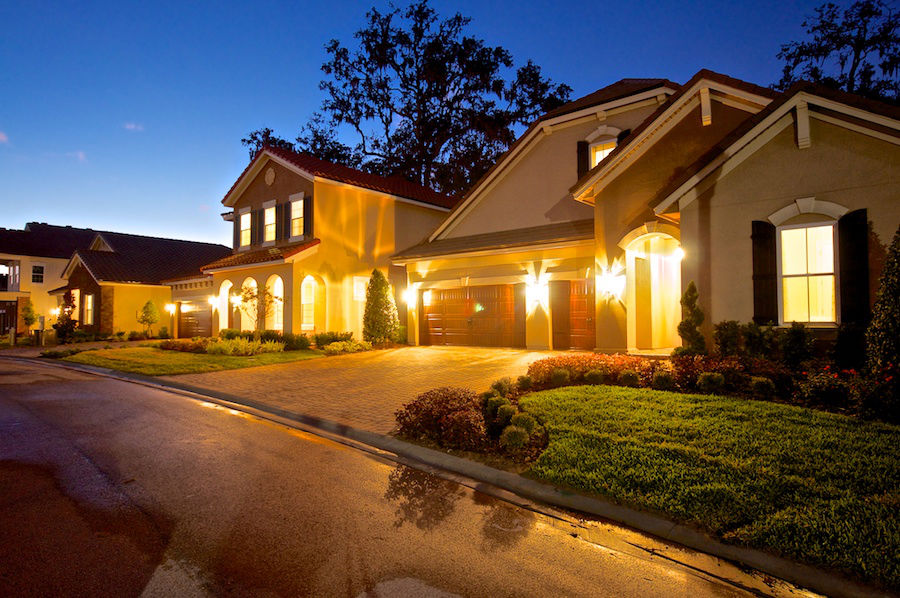 Street view of the front of a house