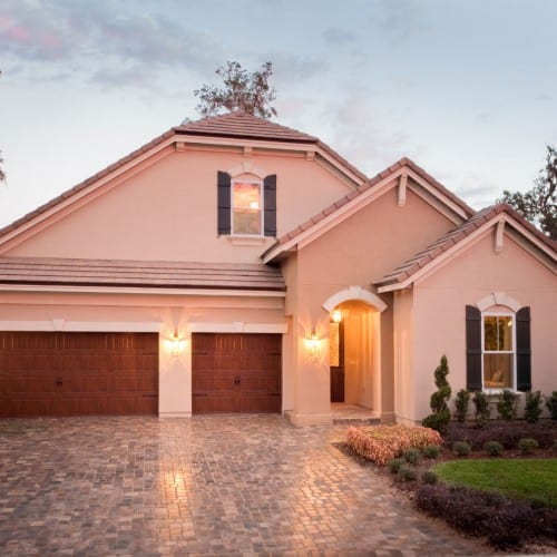 Street view of the front of a house