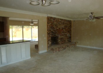 Wide angle of a living room